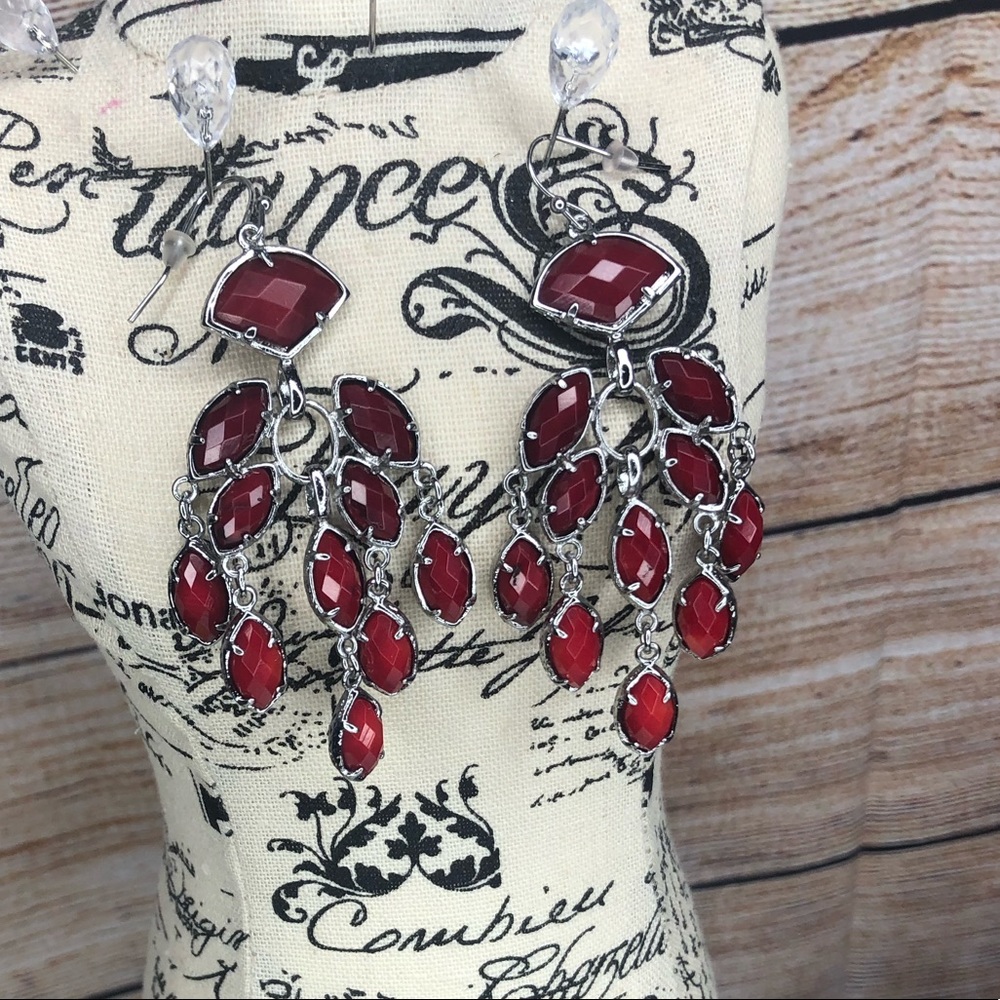 Kendra Scott Red Stone Earrings